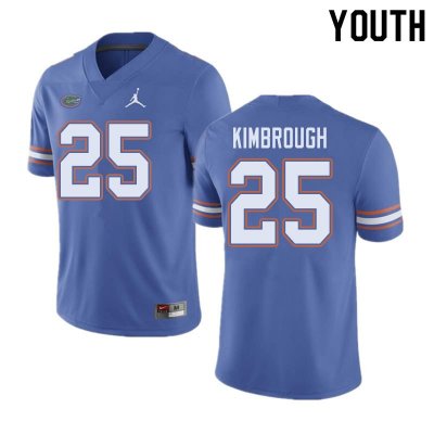 Youth Florida Gators #25 Chester Kimbrough NCAA Jordan Brand Blue Authentic Stitched College Football Jersey WFV6562QV